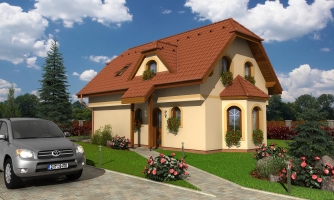 House with attic space for a narrow plot.